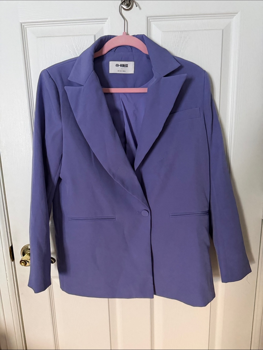 Light purple Single-Button Blazer Jacket - Women small 4th and reckless